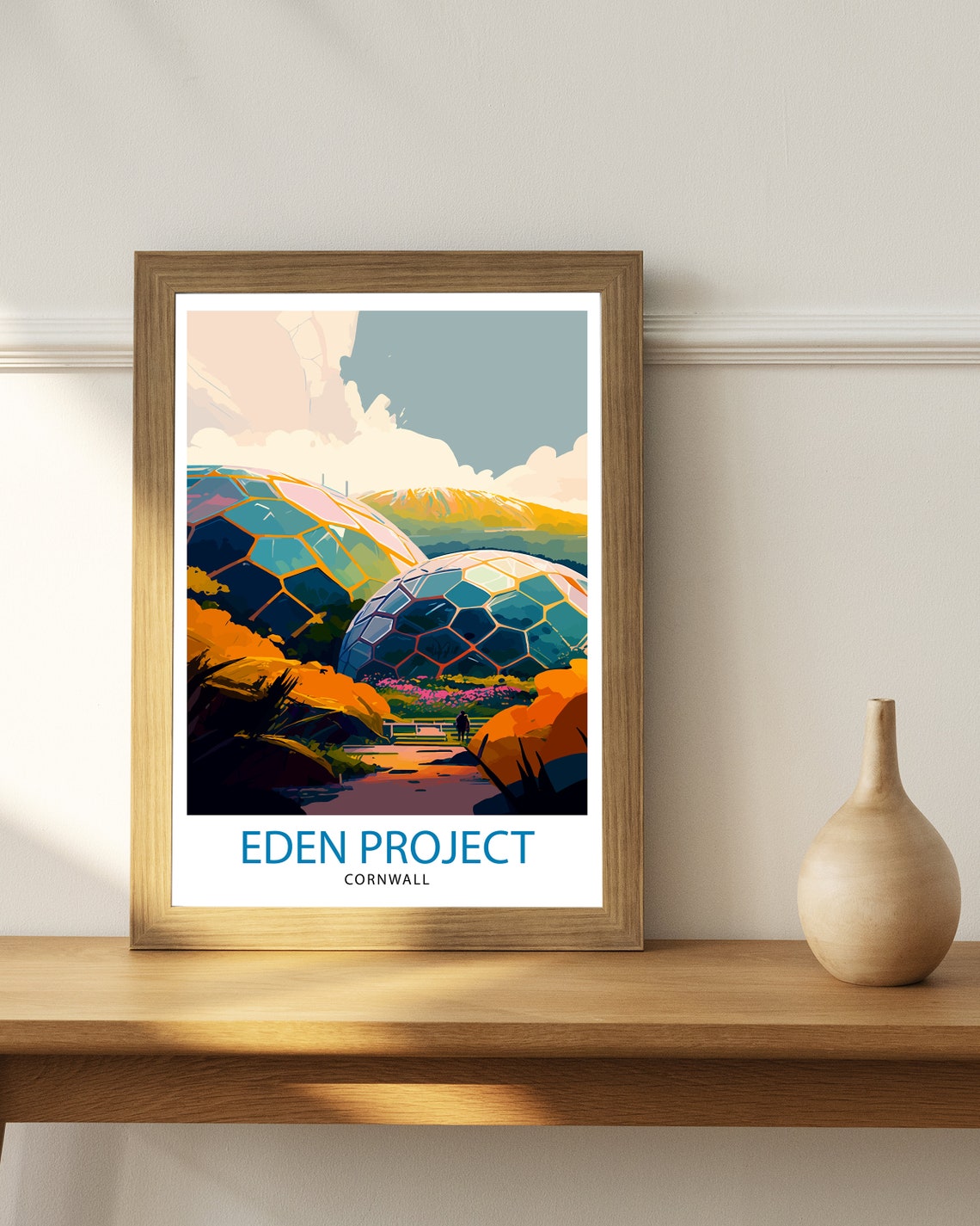 Eden Project Cornwall Geodesic Biomes Tropical Dome Gardens Poster - Image 2