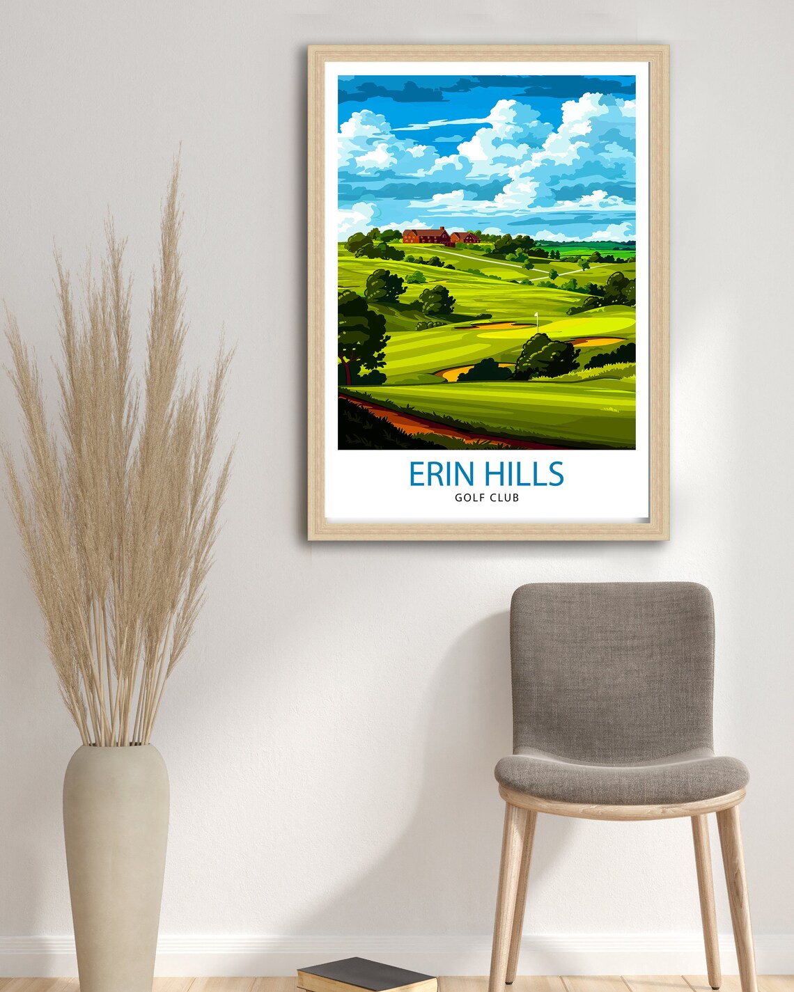 Erin Hills Golf Club Travel Poster, Golf Art - Image 2