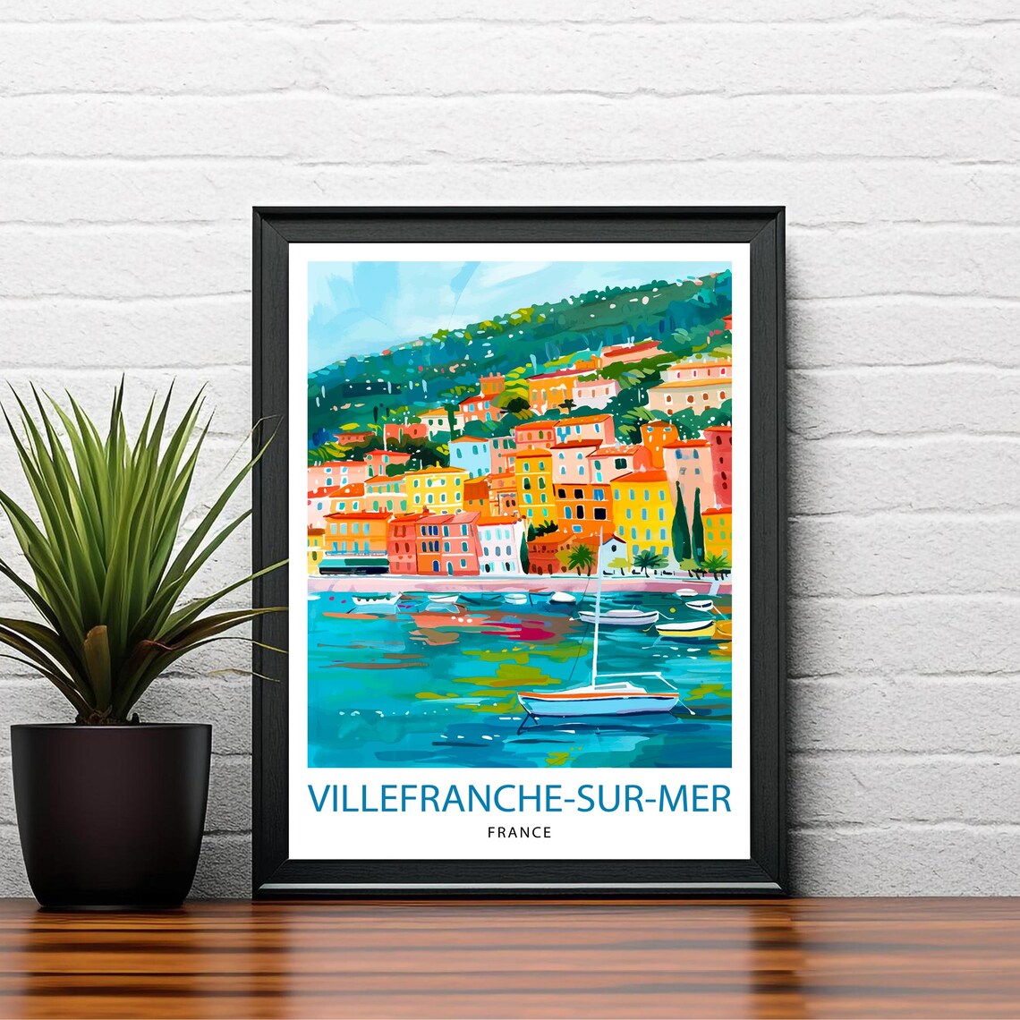 Villefranche Sur Mer French Riviera Travel Poster - Image 2