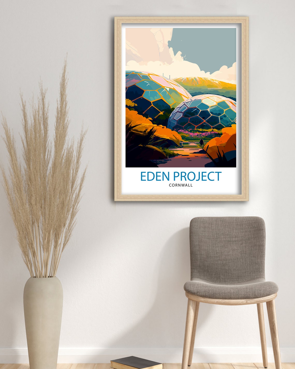 Eden Project Cornwall Geodesic Biomes Tropical Dome Gardens Poster - Image 3