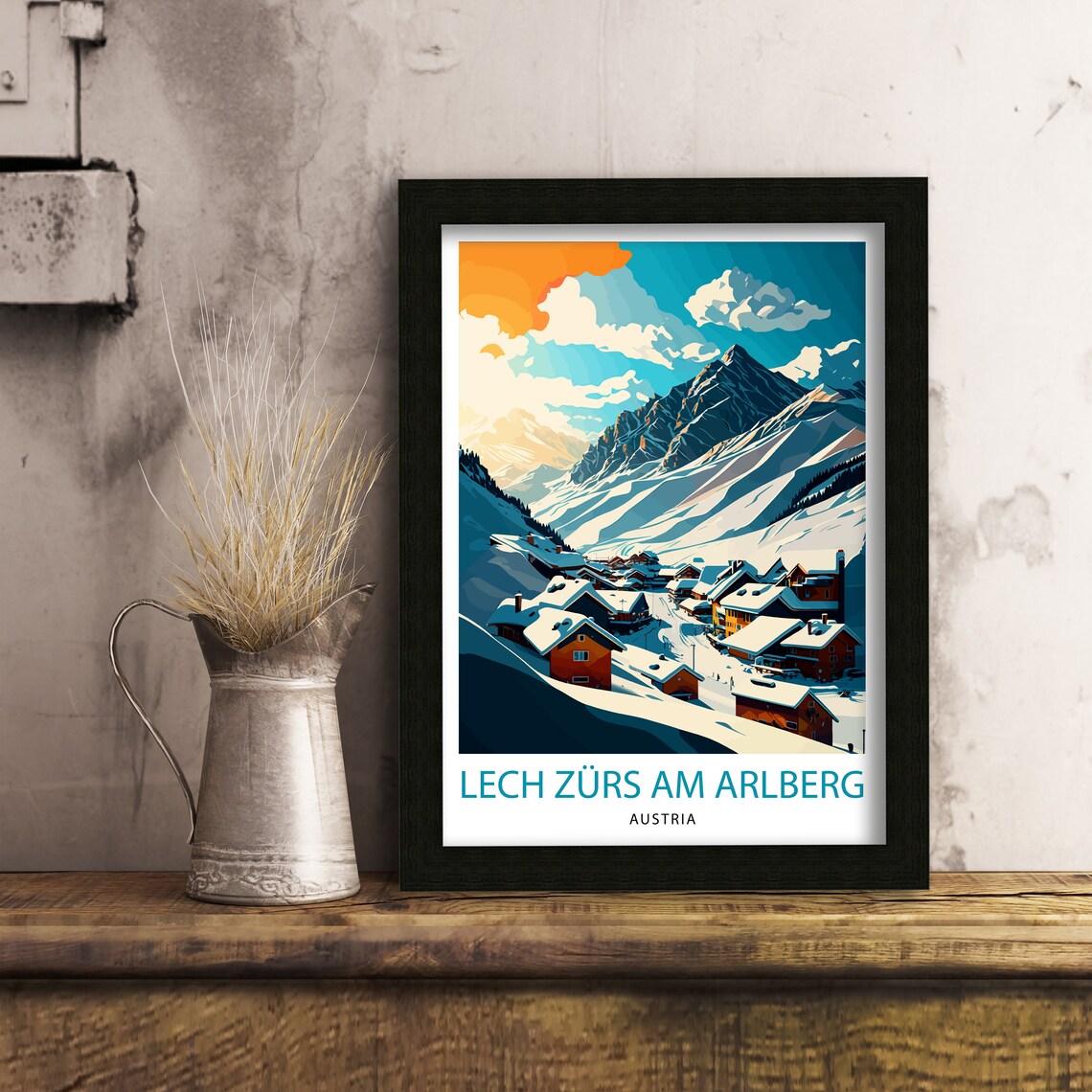 Lech Zurs Am Arlberg Austria Travel Poster - Image 3