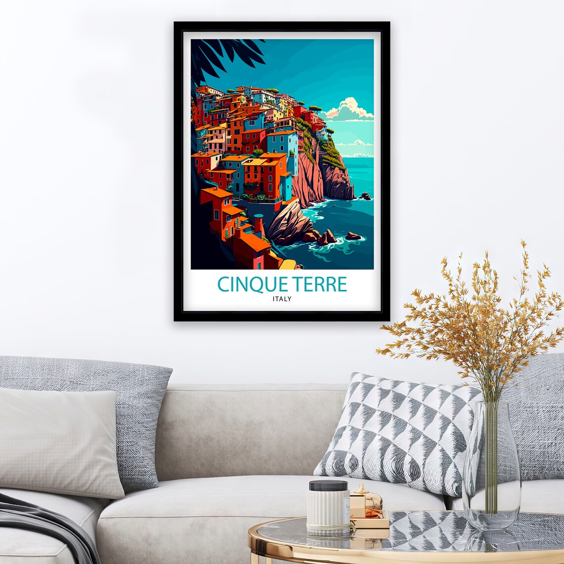 Cinque Terre Italy Travel Poster, Italy Wall Decor - Image 2