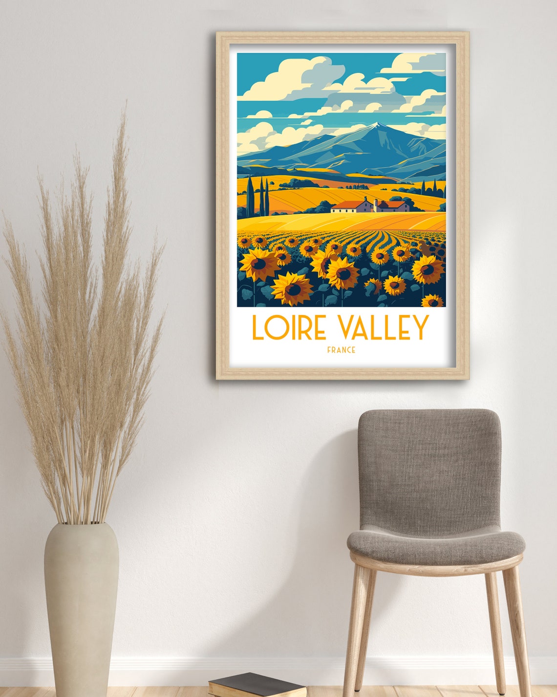 Loire Valley Travel Print Wall Decor Loire Valley Poster France Travel Prints Loire Valley Art Print Loire Valley Illustration Loire Valley - Image 3