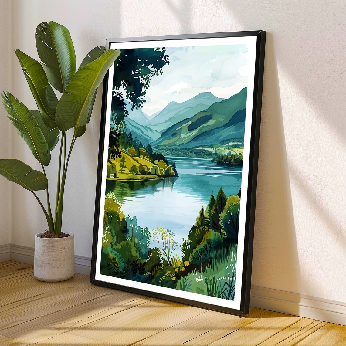 Derwentwater Travel Poster, Lake District Wall Decor - Image 3