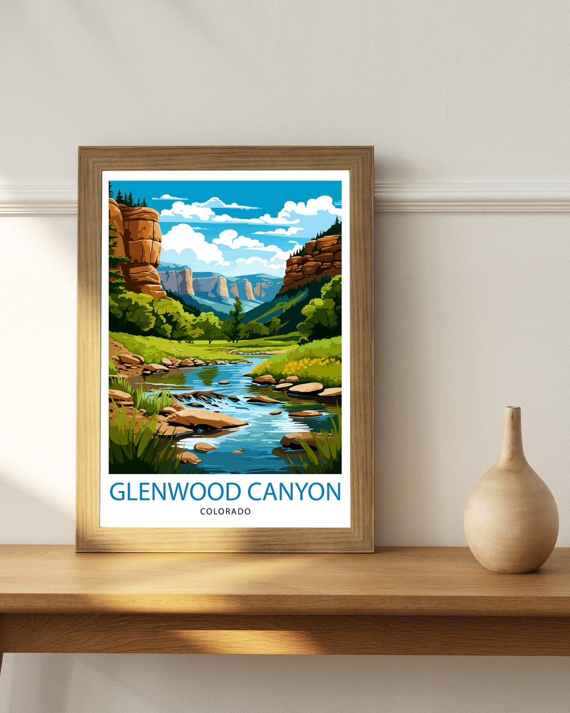 Glenwood Canyon Colorado River Gorge Red Rock Cliffs Scenic Poster - Image 3