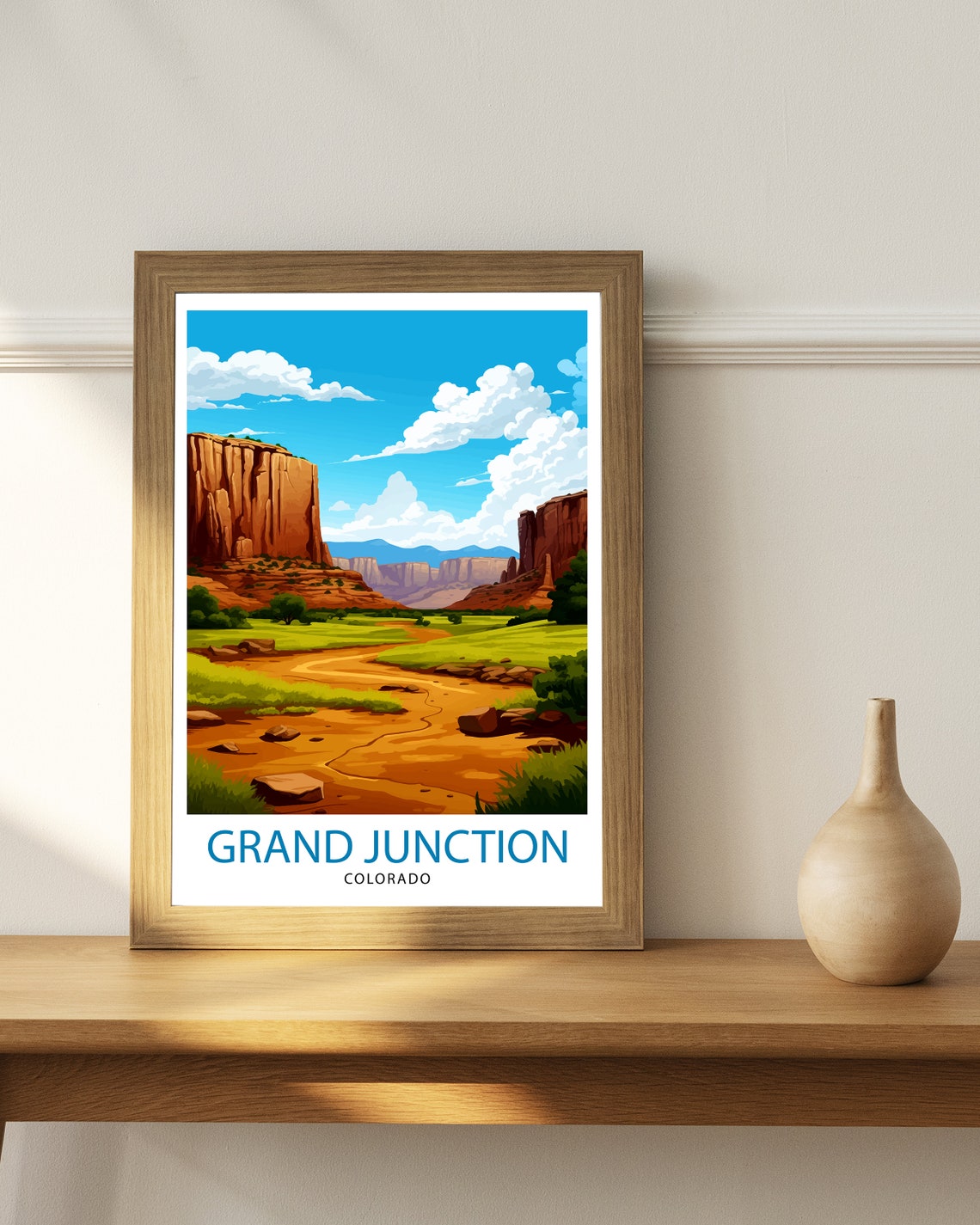 Grand Junction Colorado Travel Print Colorado Wall Decor Grand Junction Poster Rocky Mountain Travel Prints Colorado Art Print Grand - Image 3