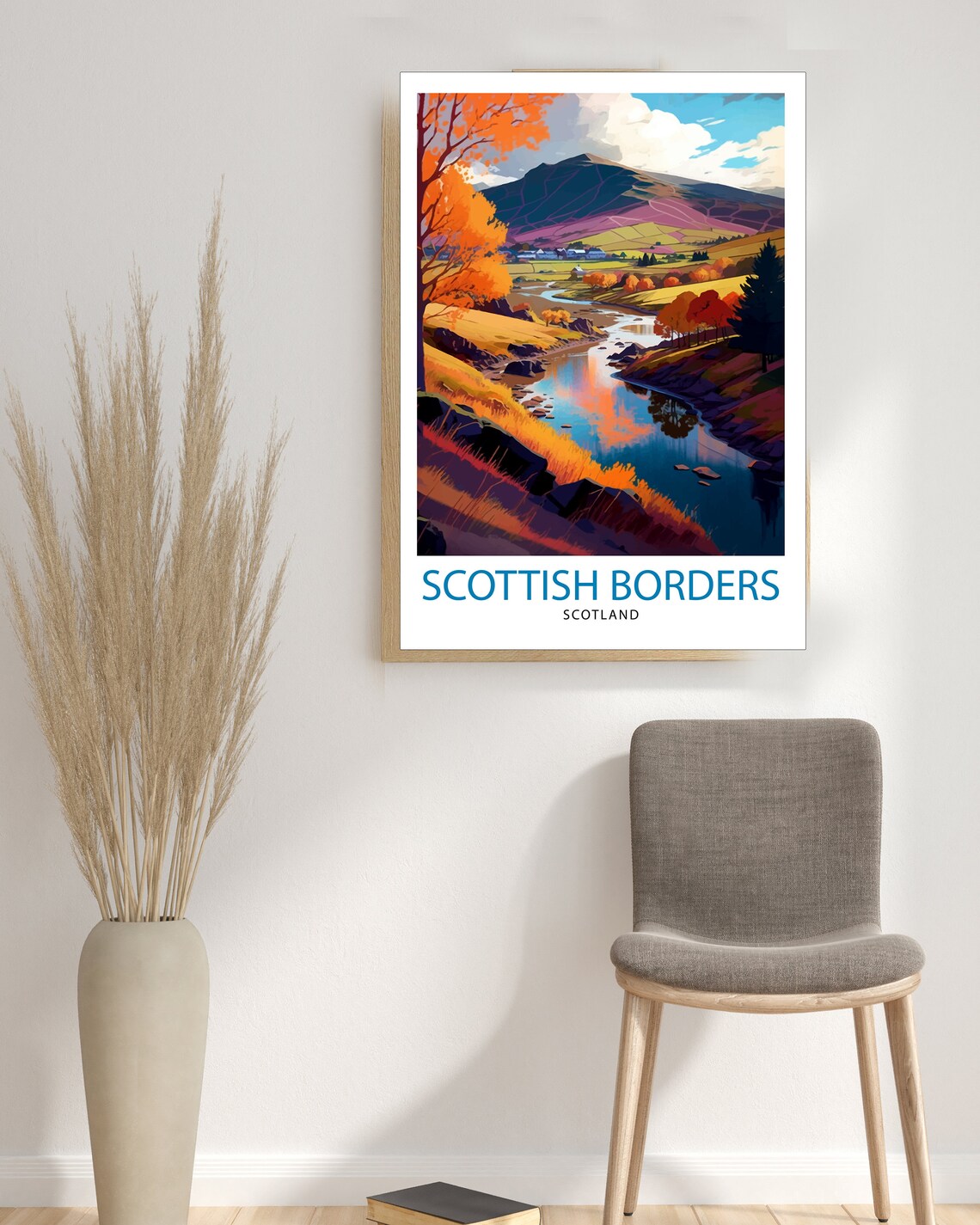 Scottish Borders Travel Poster, Scotland Wall Decor - Image 3