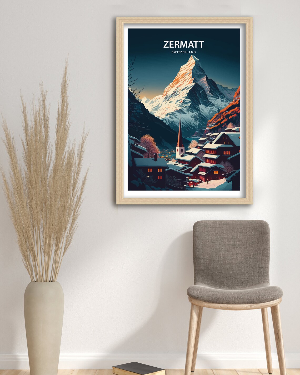 Zermatt Switzerland Travel Poster, Travel Print - Image 3