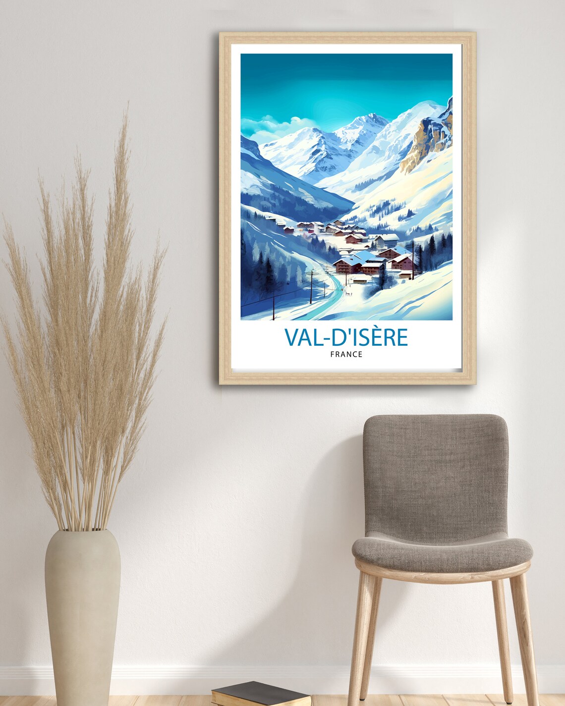 Val d'Isère France Alpine Ski Village Winter Wonderland Travel Poster - Image 2