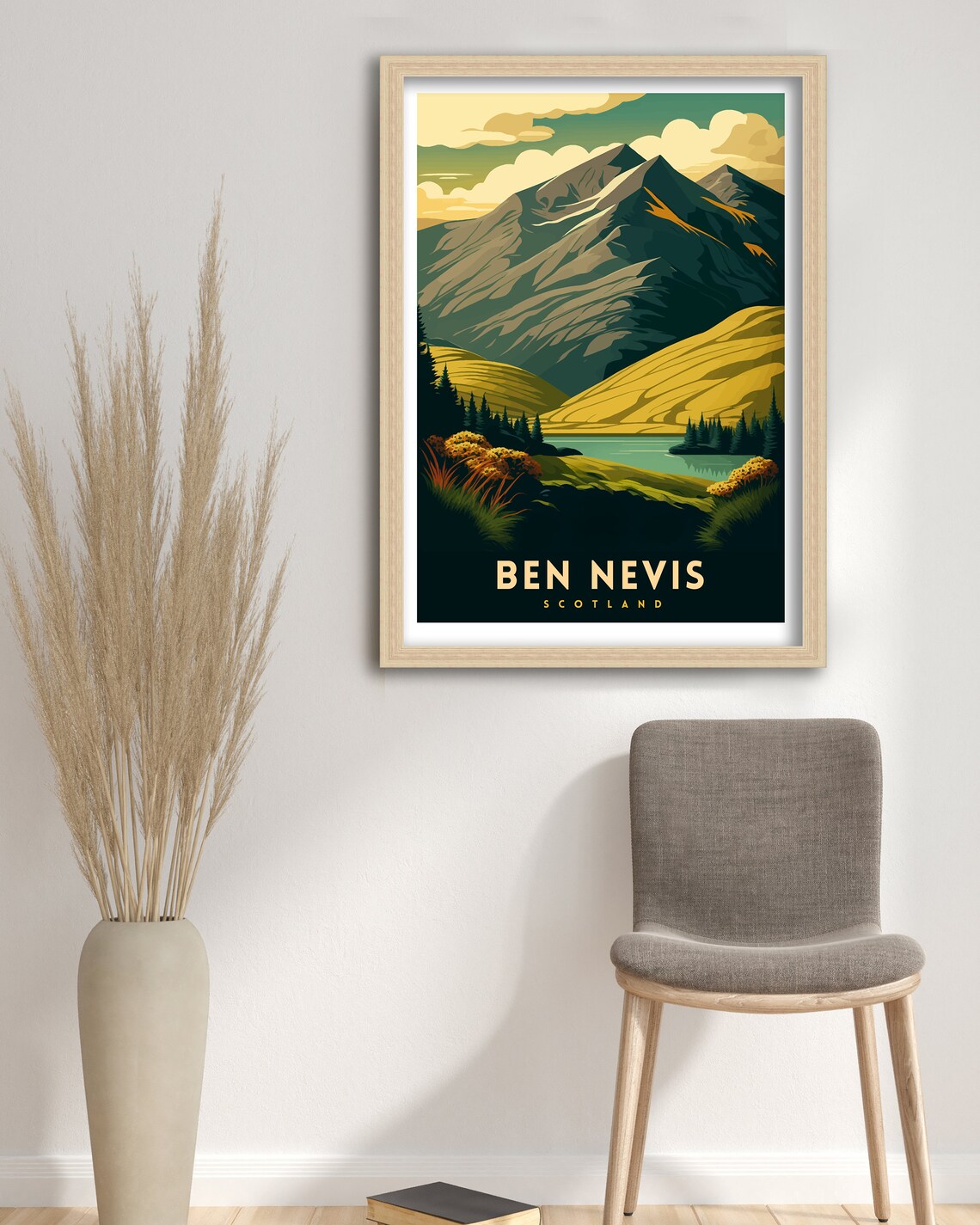 Ben Nevis Scotland Travel Poster, Mountain Landscape - Image 3