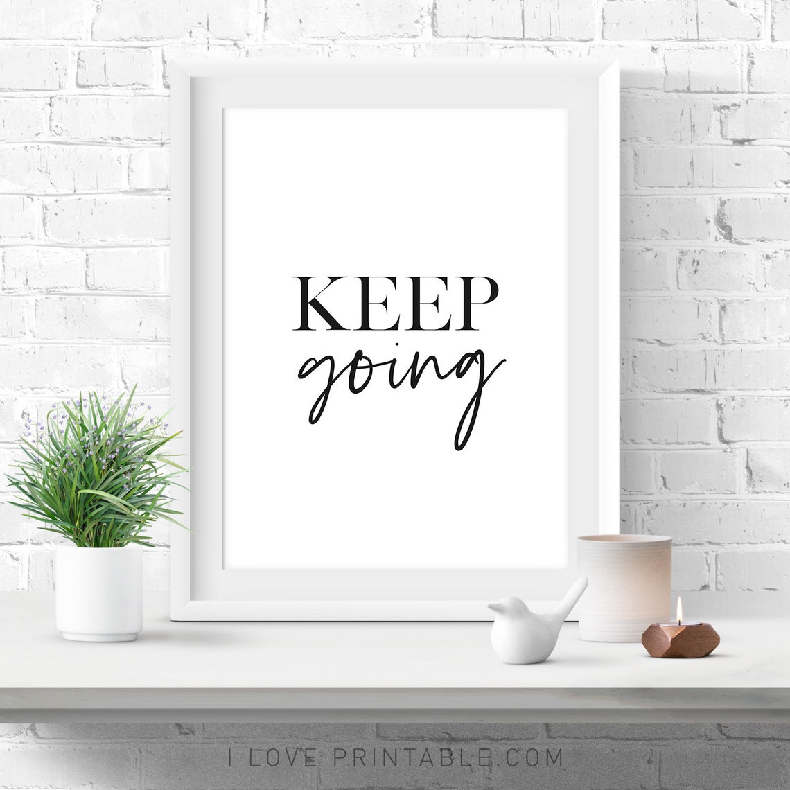 Keep Going Simple Encouraging Serif and Script Typography Poster - Image 3