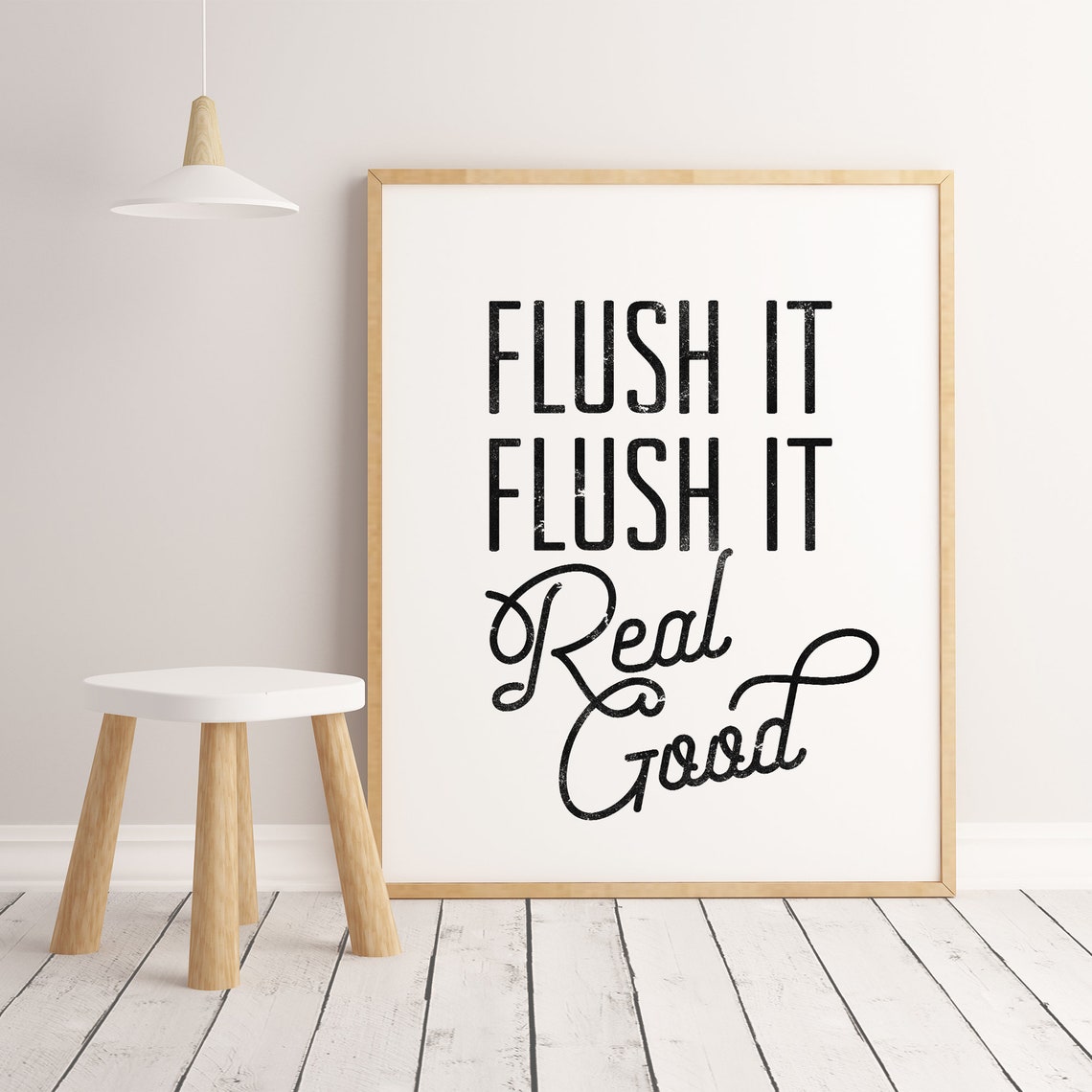 Flush It Real Good Print Bathroom Wall Decor Printable Wall Art Prints Toilet Sign Funny Bathroom Poster - Image 3