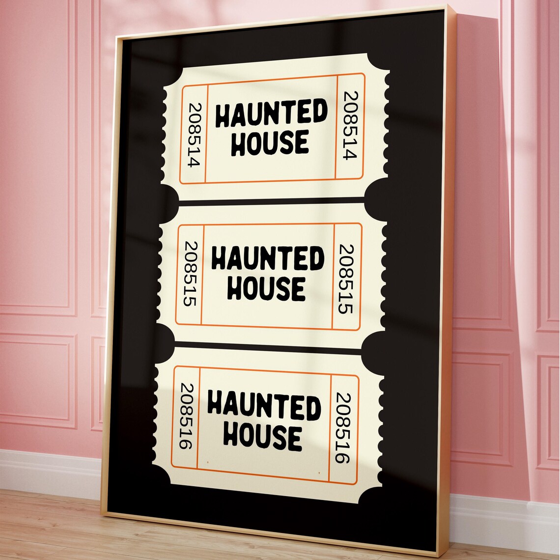 Retro Haunted House Ticket, Vintage Halloween Decor - Image 4