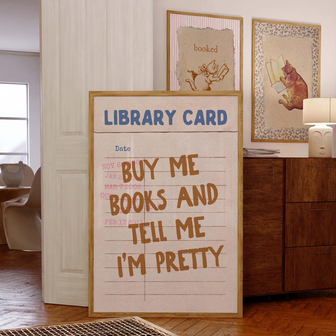 Buy Me Books and Tell Me I'm Pretty Block Letters Book Poster - Image 4