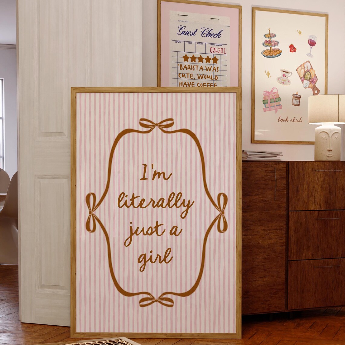 Literally Just A Girl, Coquette Wall Art Print