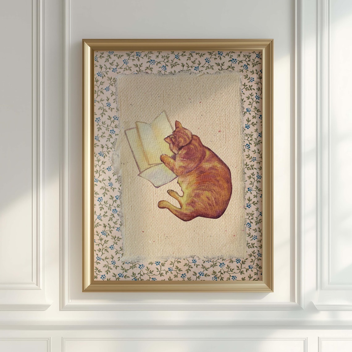 Vintage Book Art, Book Lover Gift for Readers