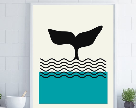 Bathroom Wall Art Mid Century Wall Art Mid Century Art Retro Wall Art Retro Print Retro Art Print Geometric Art Living Room Art