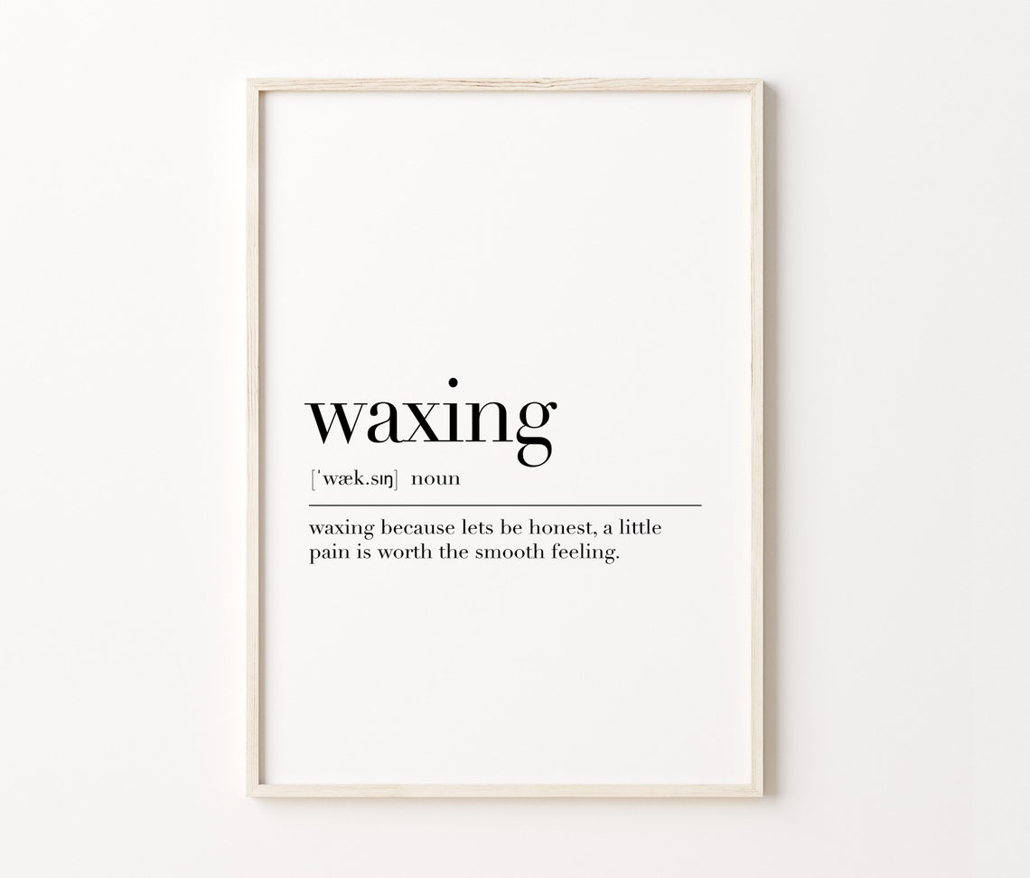Waxing Funny Dictionary Definition Beauty Salon Quote Wall Art - Image 4