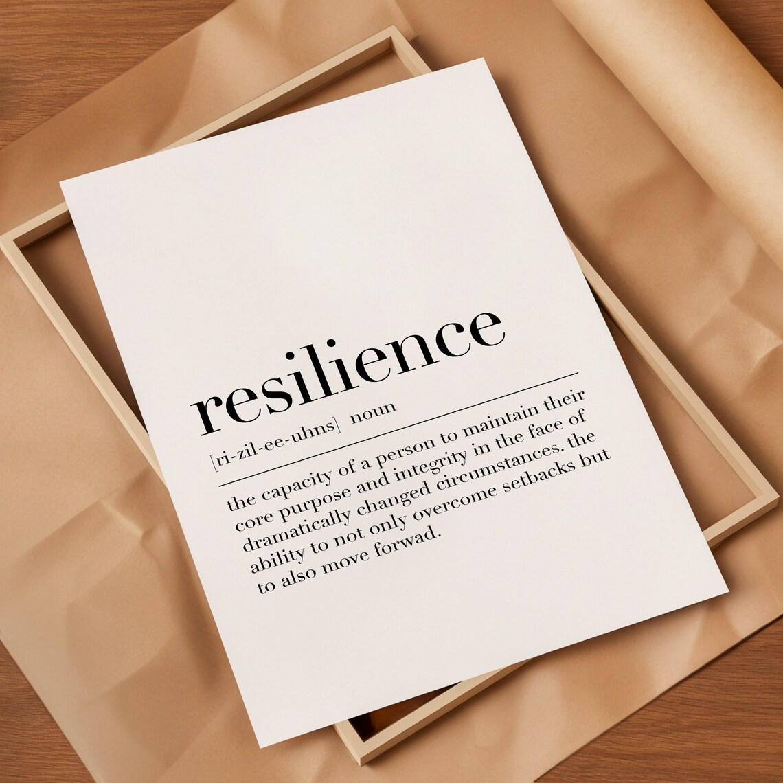 Resilience Resilience Poster Resilience Definition Print Resilience Wall Art Home Office Wall Art Office Art Print - Image 2