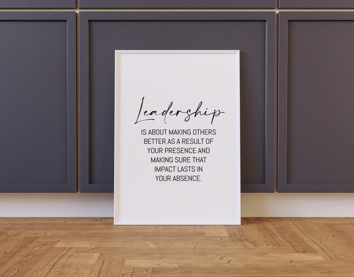 Leadership Quote Script Inspirational Boss Gift Motivational Poster - Image 2
