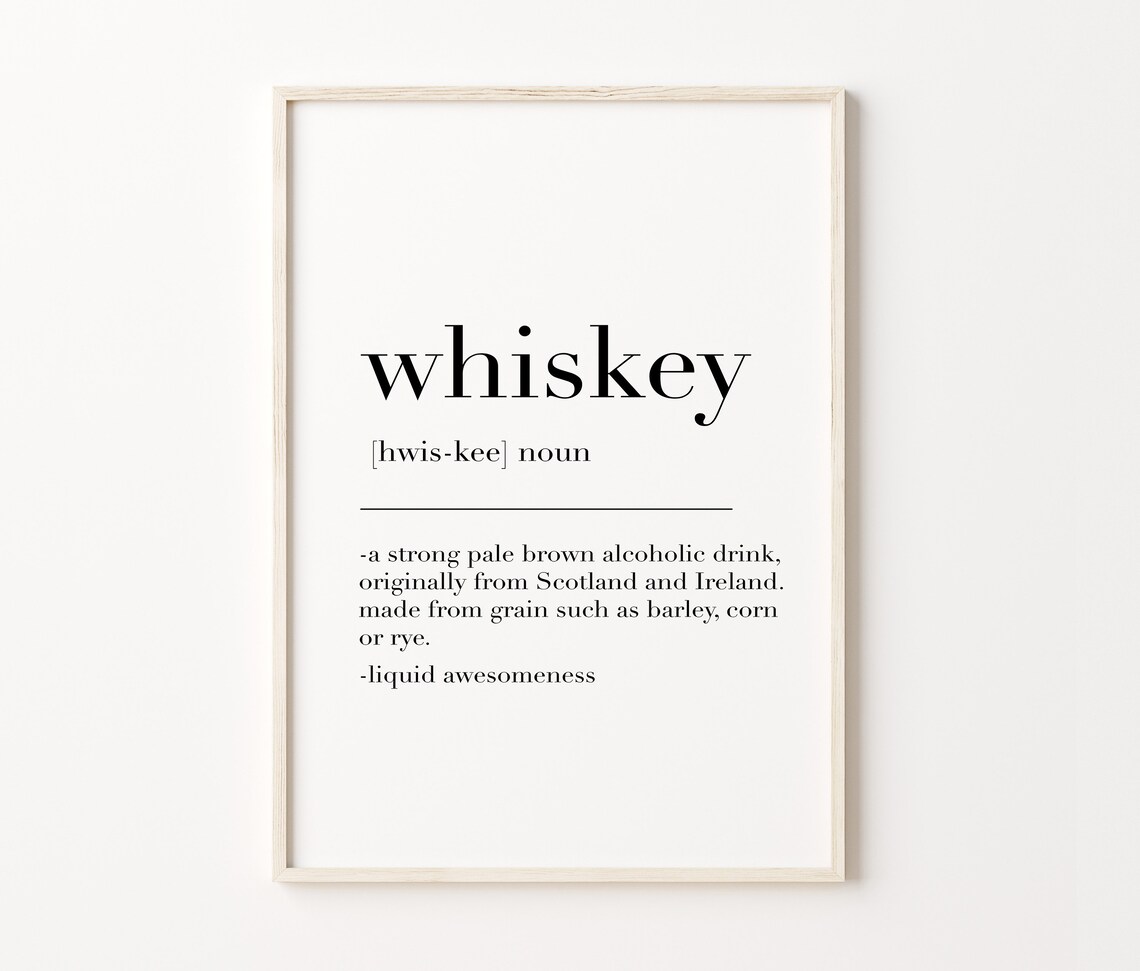 Whiskey Definition Dictionary Print Bar Decor Whiskey Lover Gift Art Poster - Image 4