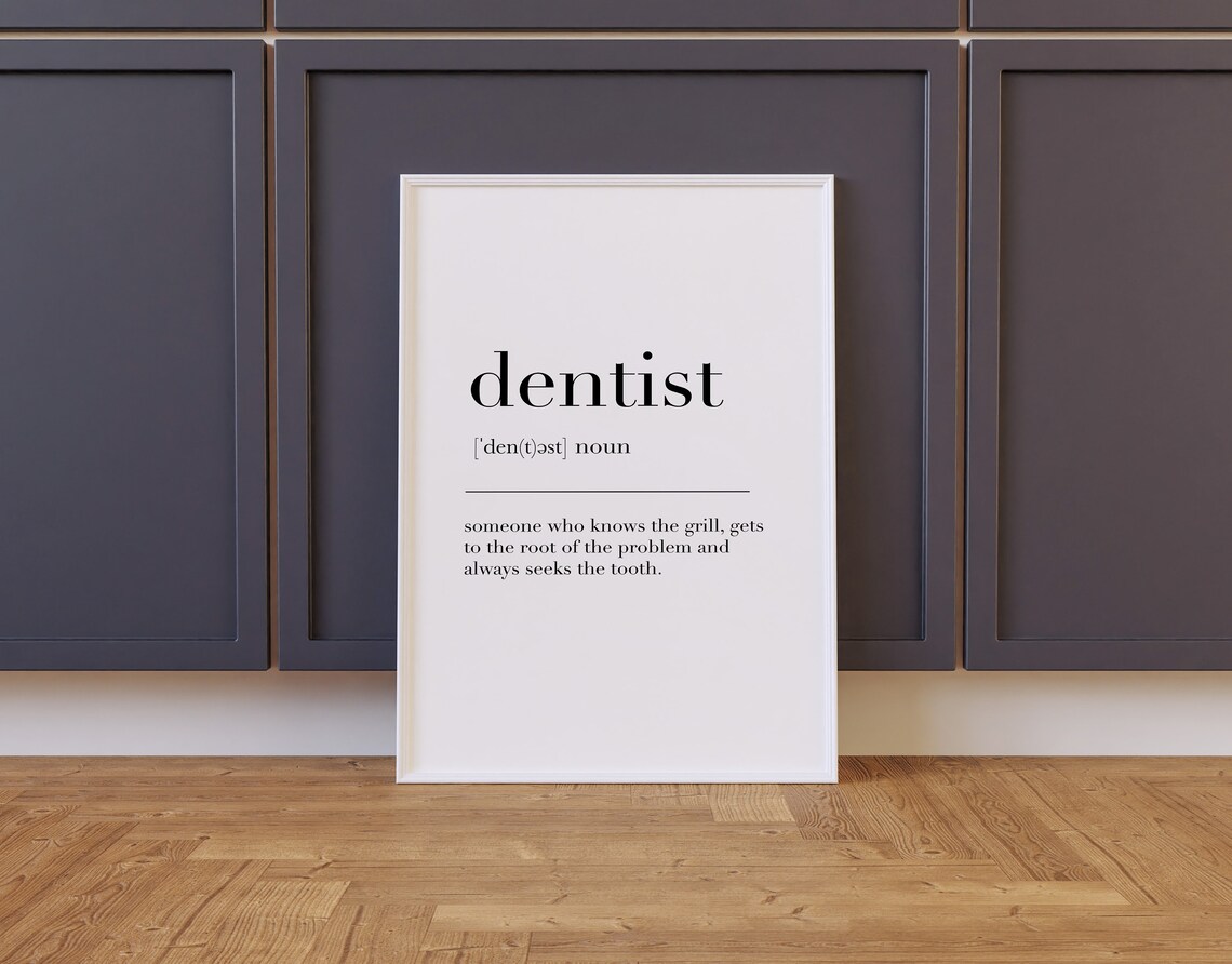 Dentist Definition Print Gift For Dentist Dentist Office Decor Dentist Gift Dental Office Art Dentist Dentist Poster - Image 2