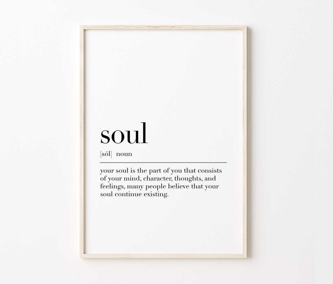 Soul Definition Poster Soul Print Friendship Print Personalized Best Friend Gifts Soul Quote Print Birthday Gifts - Image 3