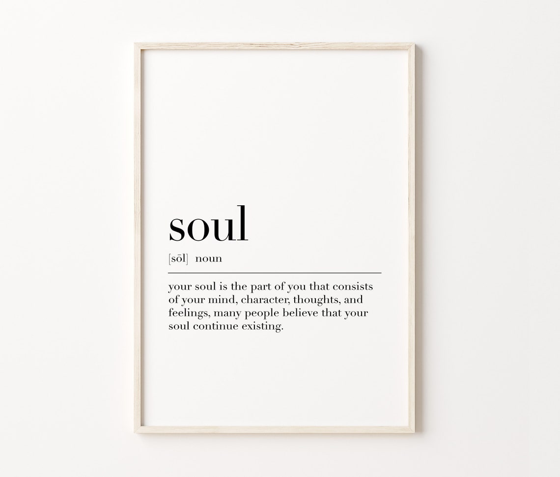 Soul Dictionary Definition Meaningful Word Typography Art Poster - Image 3