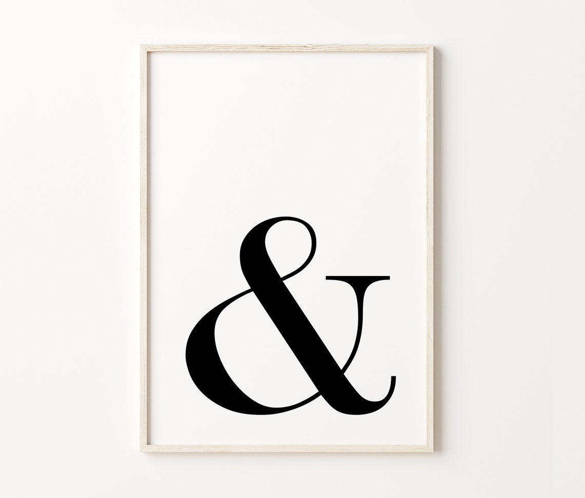 Ampersand Typography Print Oversized Serif Minimalist Art Poster - Image 4