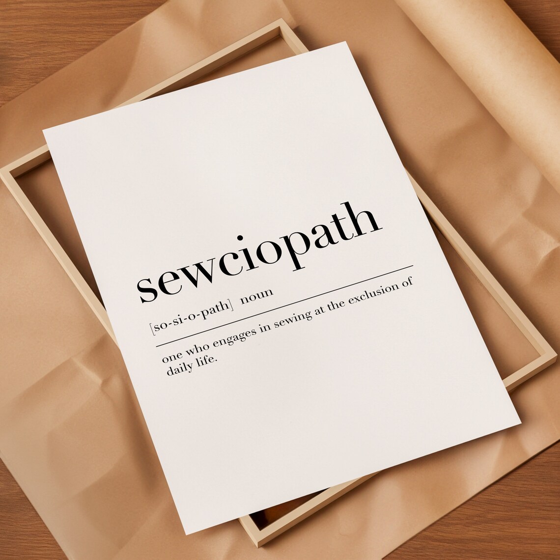 Sewciopath Sewciopath Print Sewing Gift Sewciopath Poster Sewciopath Definition Sewciopath Quote Print Wall Art Decor - Image 3
