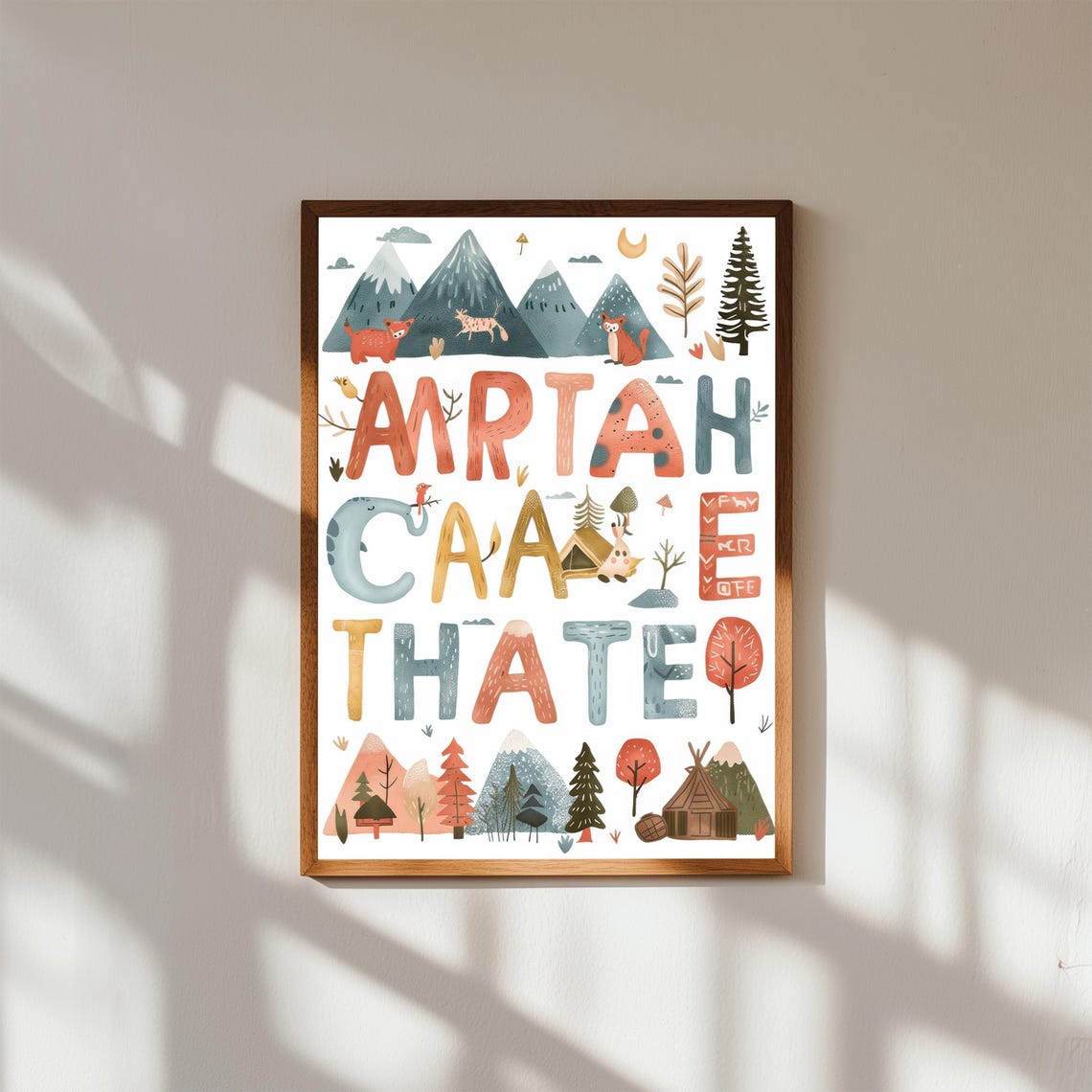 Adventure Alphabet Nursery Poster Outdoor Abc Wall Art