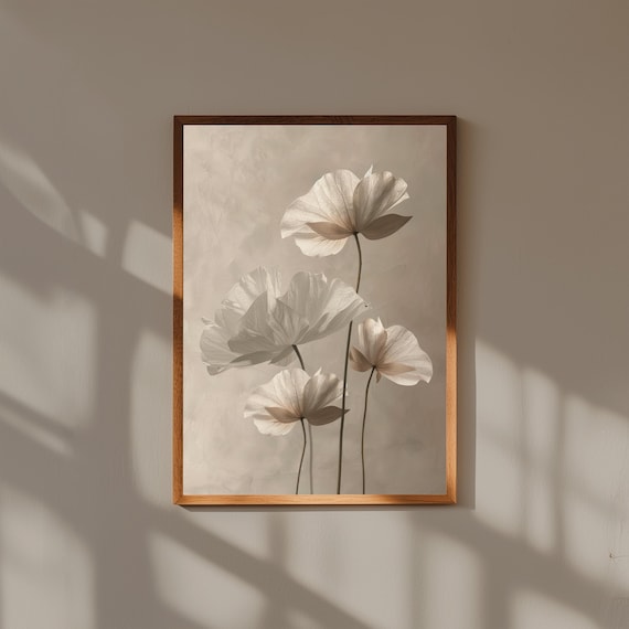 Abstract Botanical Print Modern Floral Fine Art Decor