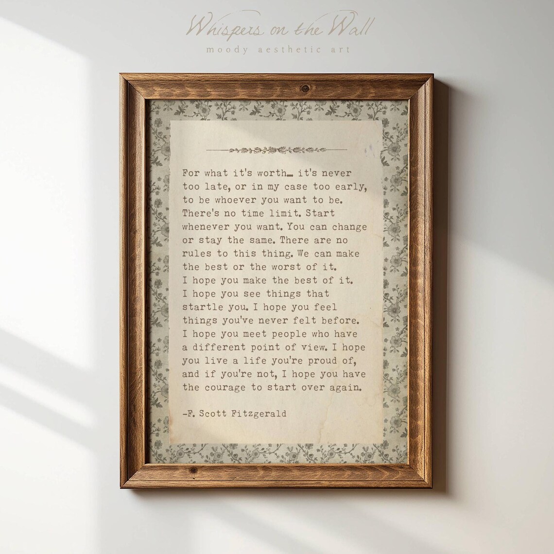 For What It's Worth Vintage Quote Art Print