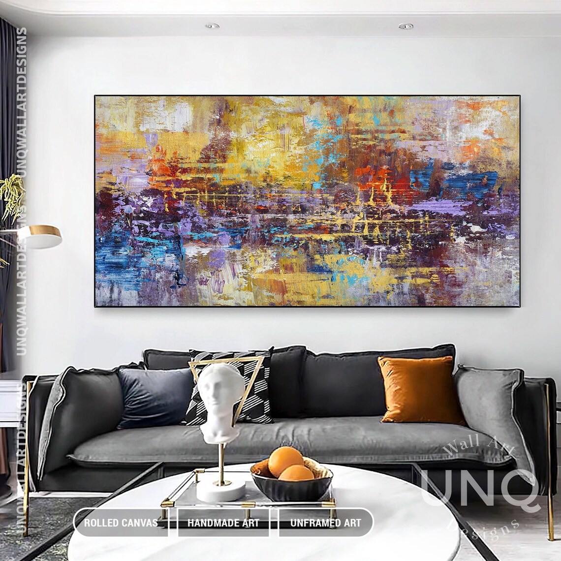 Abstract Boho Wall Art Print, Modern Living Room Decor