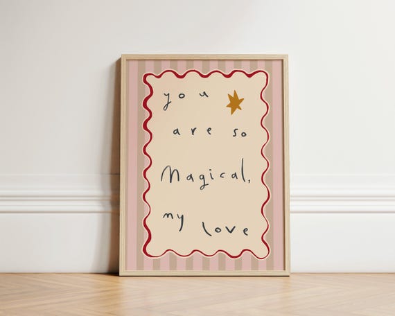 You Are Magical Print Nursery Bedroom Art Illustration Wall Boho Decor Kids Room Play Unframed