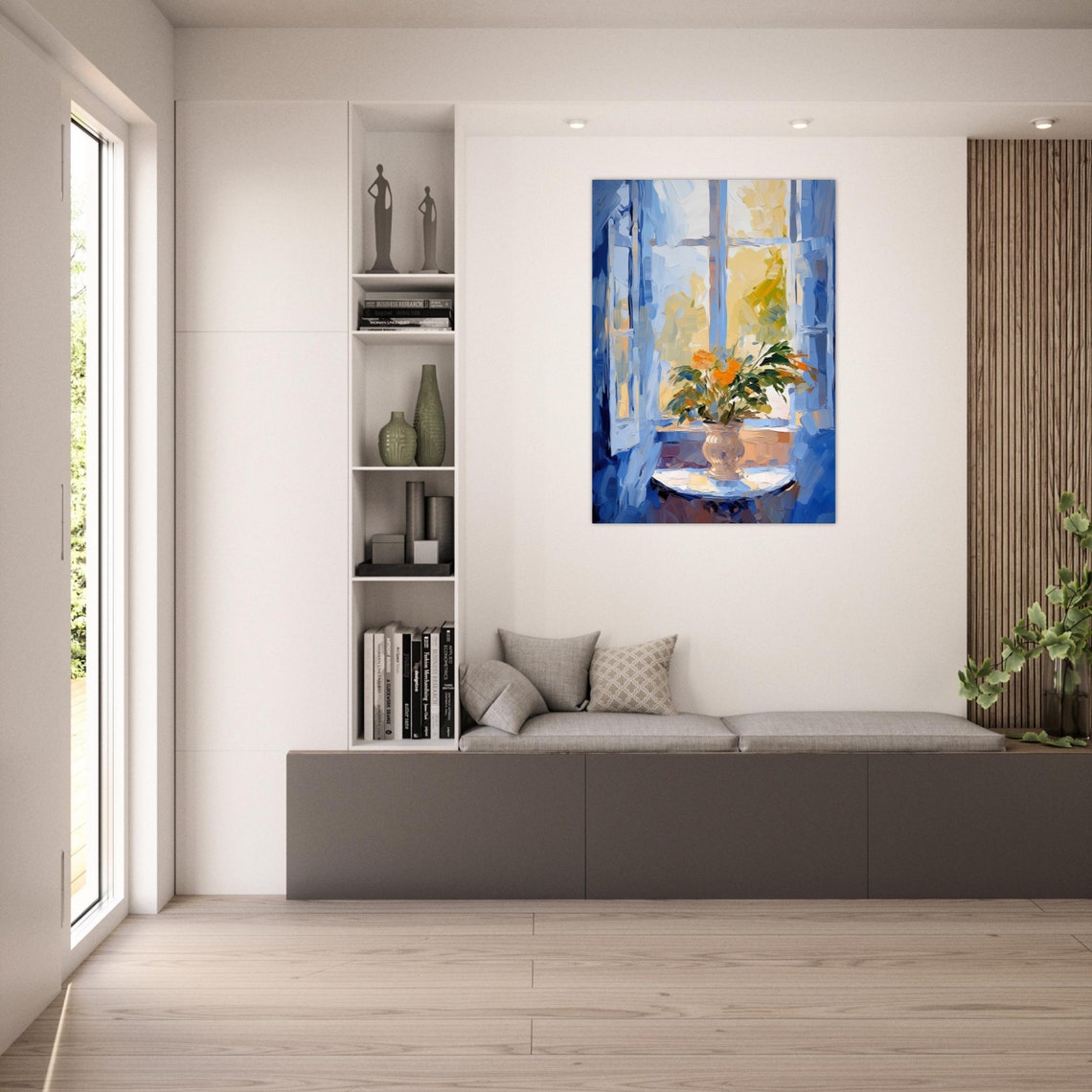Impressionist Window View Poster In A Vibrant Impasto Style Inspired By Matisse - Image 2