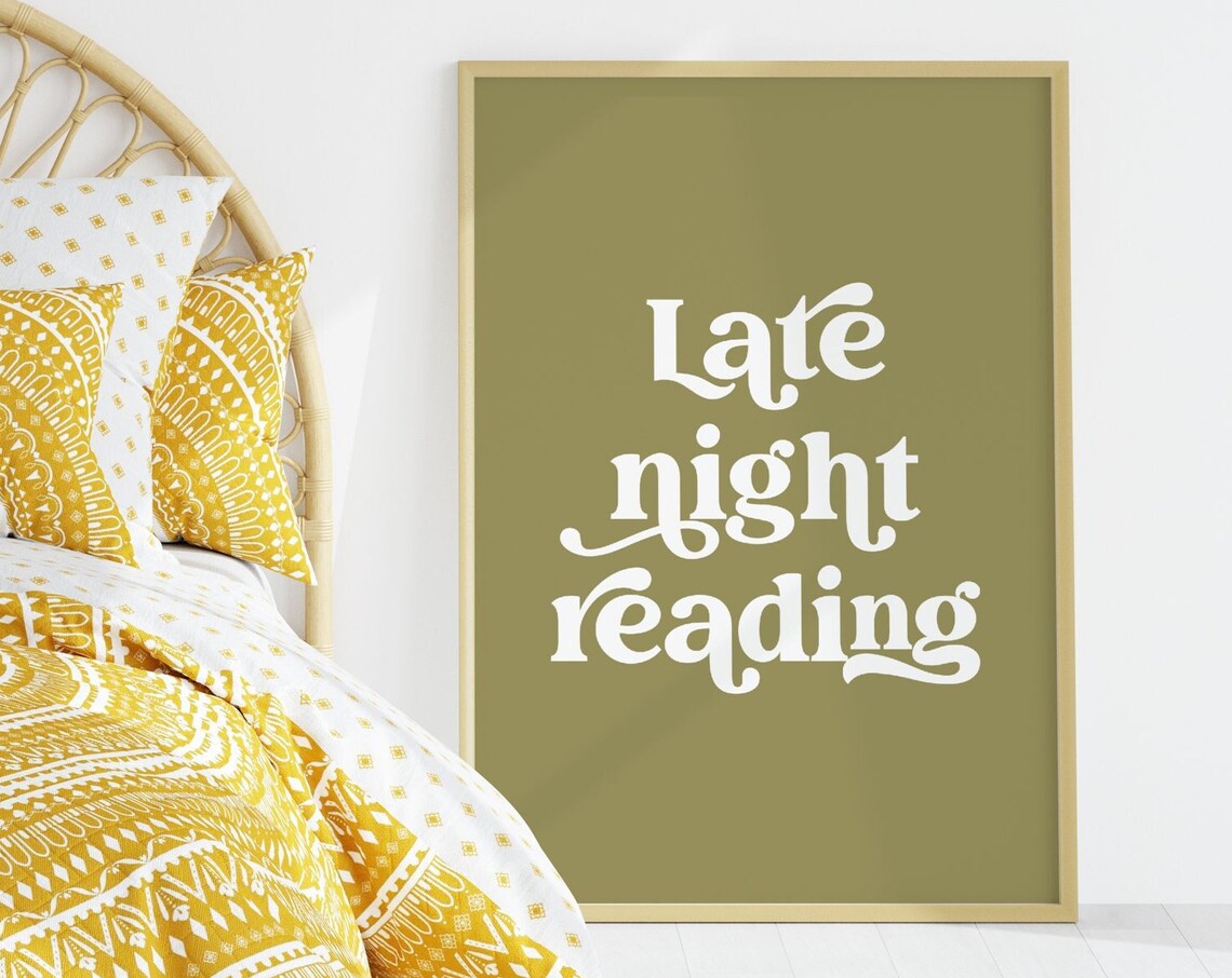 Book Poster Reading Art Print, Literary Quote