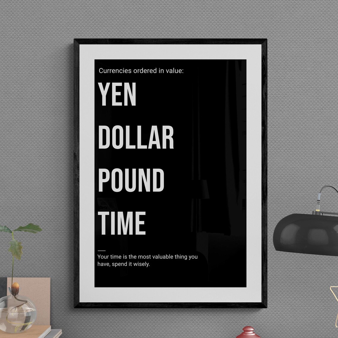 Time Is Money Mindset Motivational Wall Art Hustle Success Inspiration Hard Inspirational Growth Execute Thought - Image 2