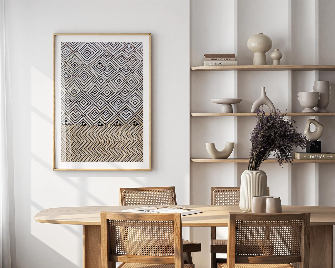 Kuba Textile African Geometric Art Print - Image 4