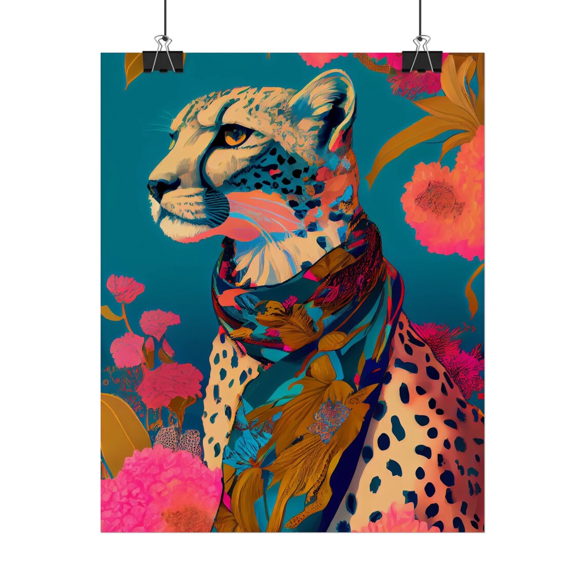 Luxury Leopard Poster Print, Modern Safari Decor - Image 5