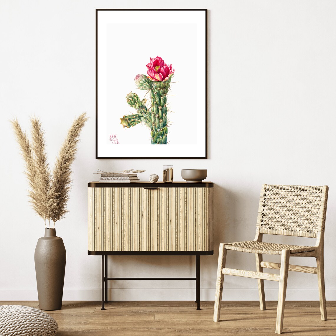 Nature's Sculpture Cactus Art Print, Boho Botanical - Image 3