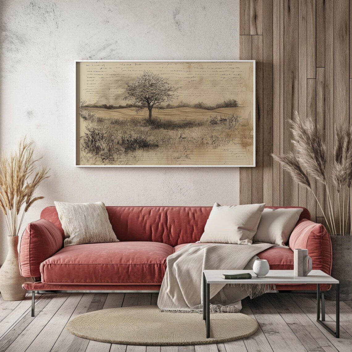 Vintage Tree Sketch Print, Rustic Nature Wall Art - Image 3