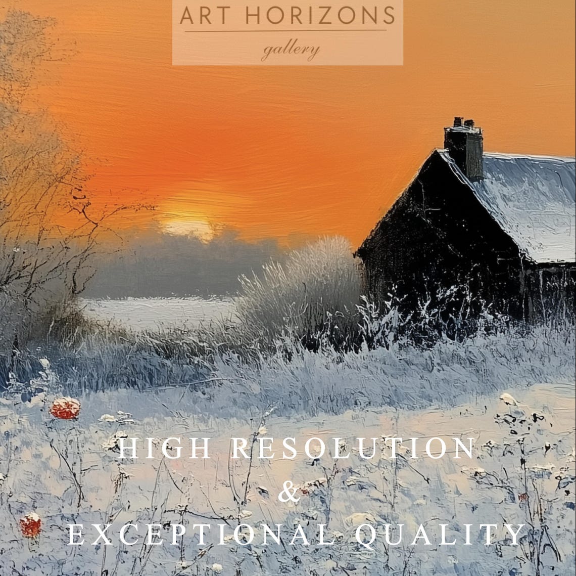 Snowy Winter Frame Tv Art Farmhouse Christmas Tv Decor Vintage Oil Painting Holiday Landscape Art Tv Art Tv69 - Image 3
