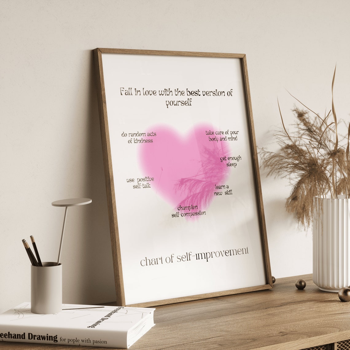 Love Yourself Self Improvement Aura Poster Spiritual Gradient Print Affirmation Wall Art Aura Wall Art Trendy Decor - Image 4