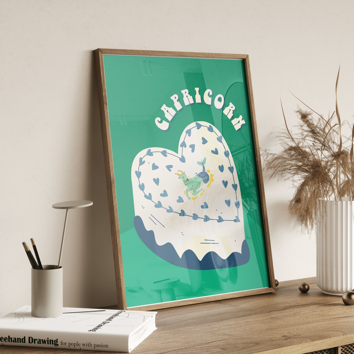 Capricorn Zodiac Wall Art Print Capricorn Art Print Capricorn Zodiac Capricorn Gifts Zodiac Wall Art Capricorn Astrology - Image 3
