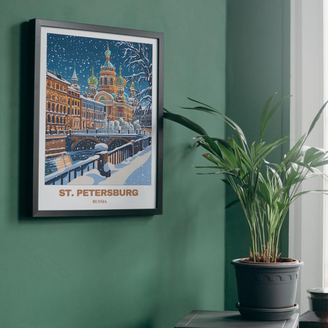 Stpetersburg Travel Poster Russia Travel Print Citycape Painting Wall Art Stpetersburg Home Decor Stpetersburg Print - Image 5