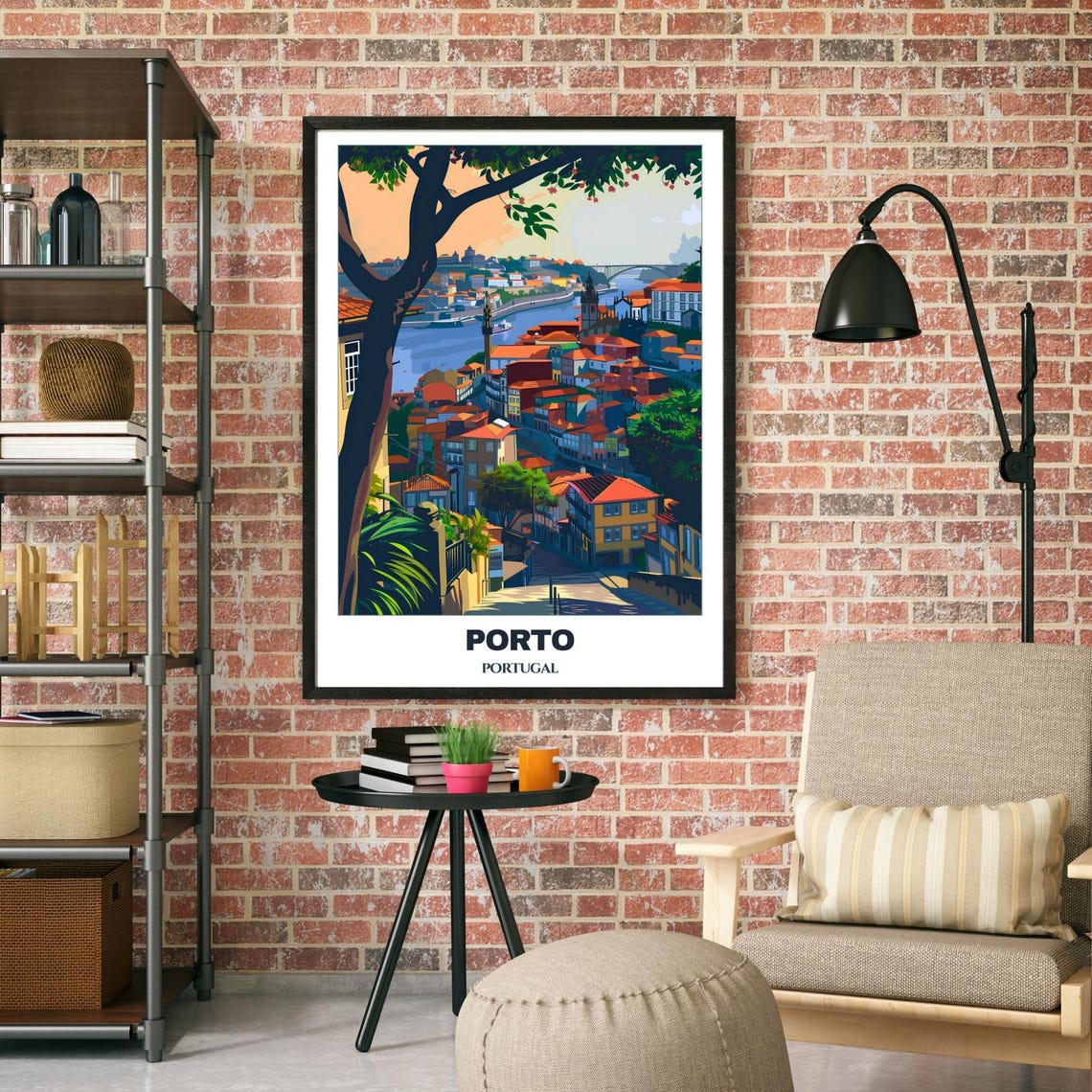 Porto Travel Poster Portugal Travel Poster Citycape Painting Print Wall Art Porto Home Decor Portugal Trip Print - Image 2
