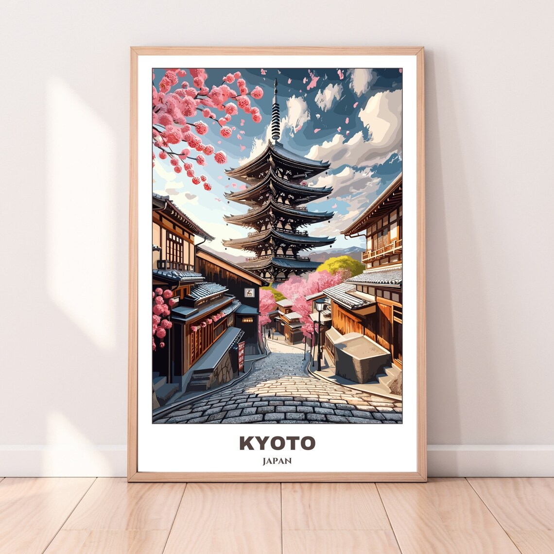Kyoto Travel Poster, Japan Cityscape Art Print - Image 4