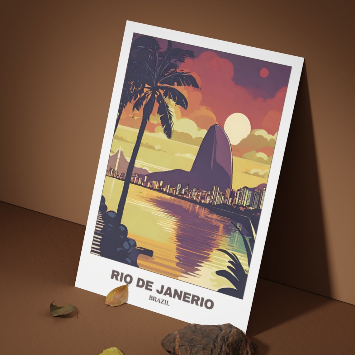 Rio De Janerio Travel Poster Brazil Travel Poster Cityscape Painting Print Wall Art Rio Home Decor Brazil Travel - Image 3