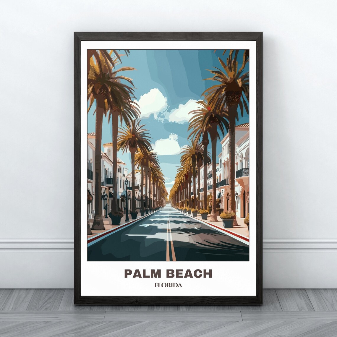 West Palm Beach Florida Travel Poster, Cityscape